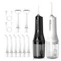 Eevee Electric Water Flosser Portable Oral Cleaner - 1x Black & 1x White Twin Pack