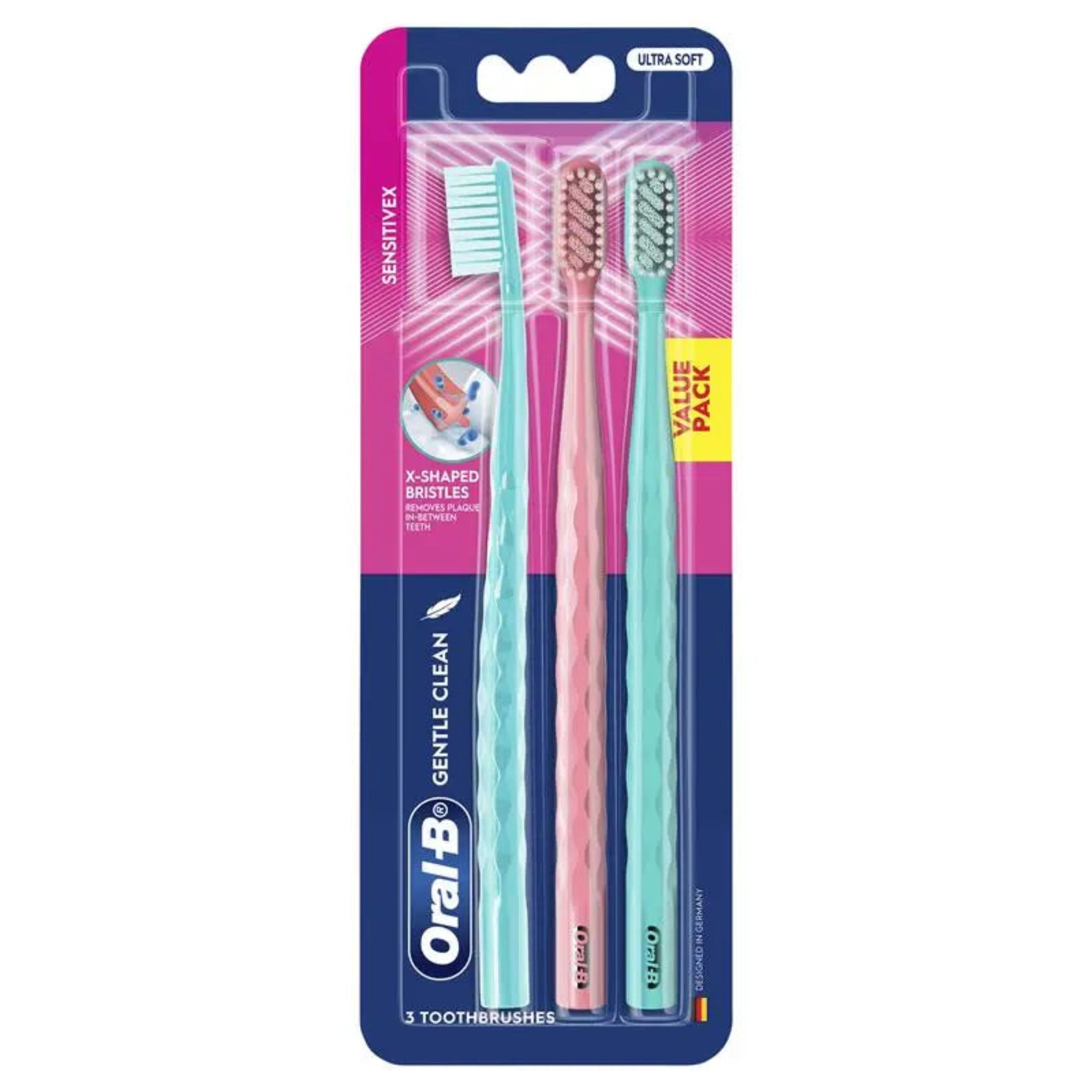 Oral B Toothbrush SensitiveX Gentle Clean 3 Pack
